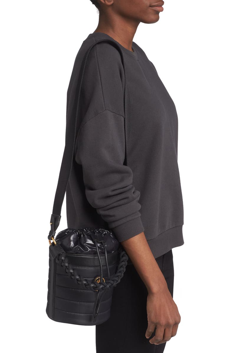 Moncler Kaleah Down Puffer Bucket Bag, Alternate, color,