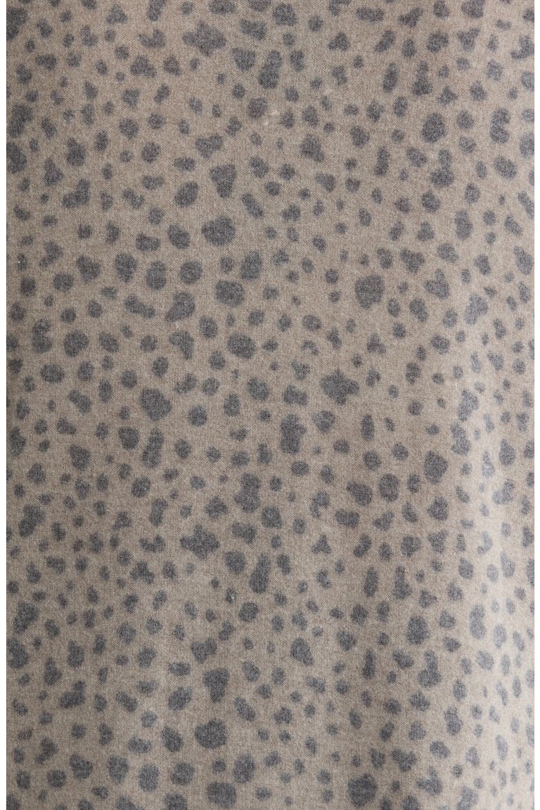 Animal Spot Hacci Knit Cowl Neck Tunic, Alternate, color, OLIVE/ CHARCOAL