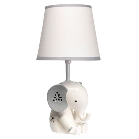 Happy Jungle Elephant Nursery Lamp with Shade & Bulb