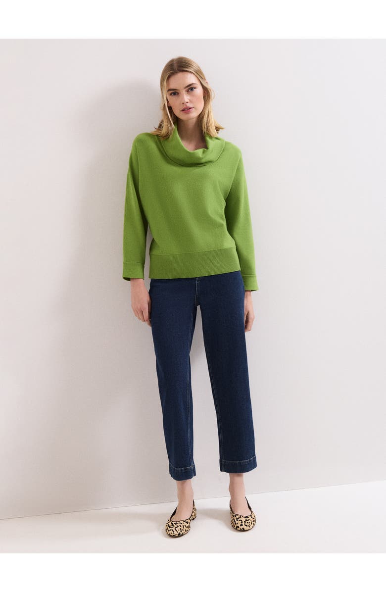 Phase Eight Ribbed Detailing Rosalie Cowl Jumper, Alternate, color, Green