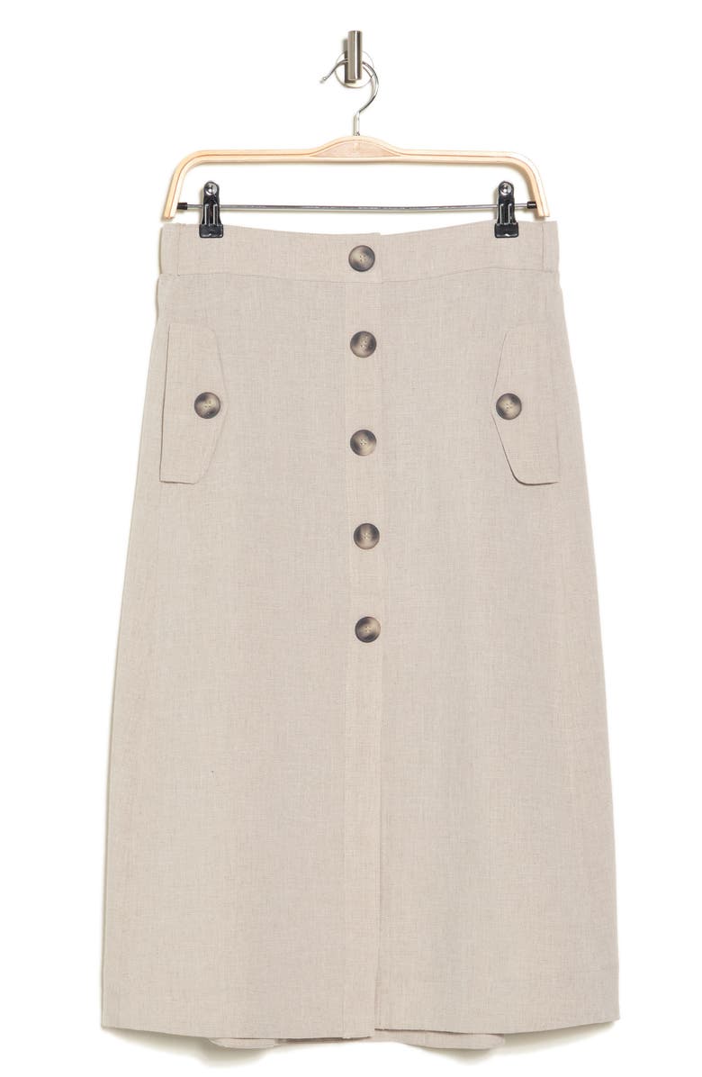 Adrianna Papell Button Front Utility Skirt, Alternate, color,
