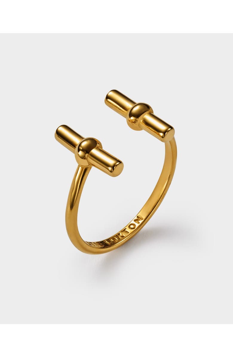 Katie Loxton Themis Waterproof Gold T-Bar Ring, Main, color, Gold