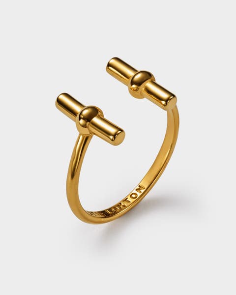 Themis Waterproof Gold T-Bar Ring