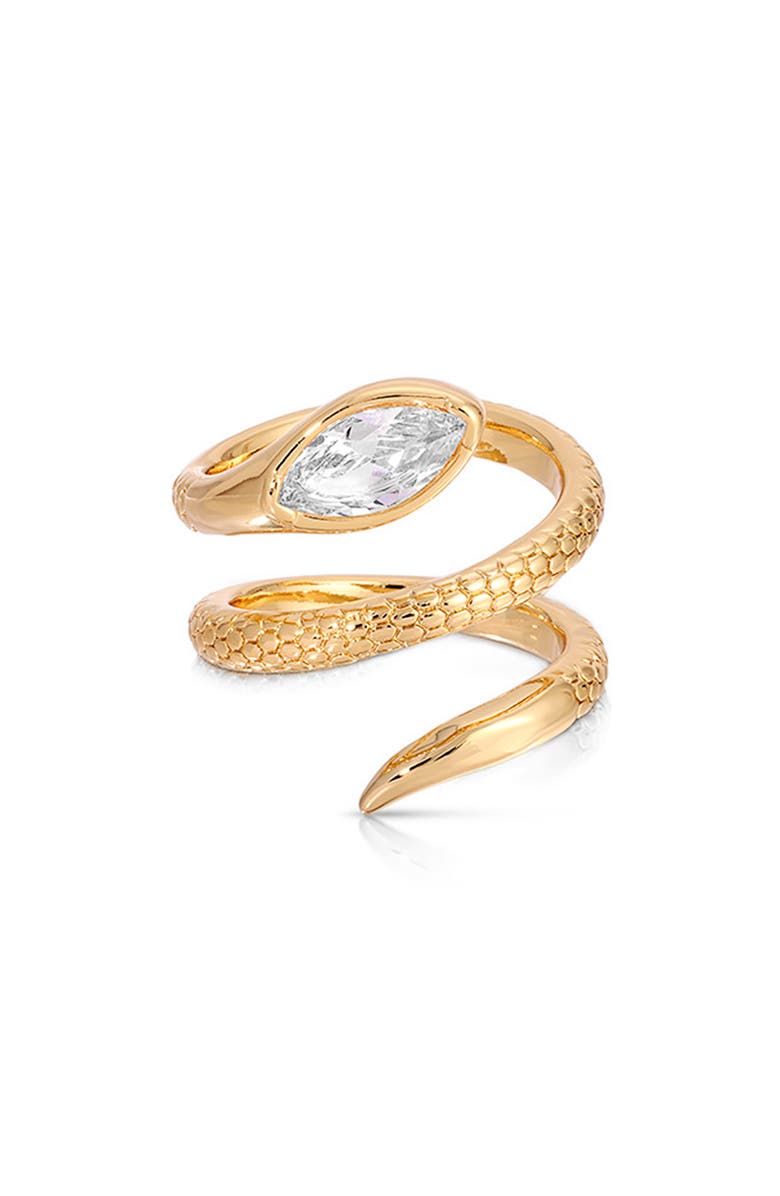 Ettika Serpent Coiled Ring, Main, color, Gold