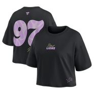 FANATICS Women's Fanatics Aidan Hutchinson Black Detroit Lions Fashion Cropped T-Shirt