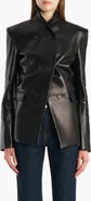 Khaite Rolo Double Breasted Lambskin Leather Jacket