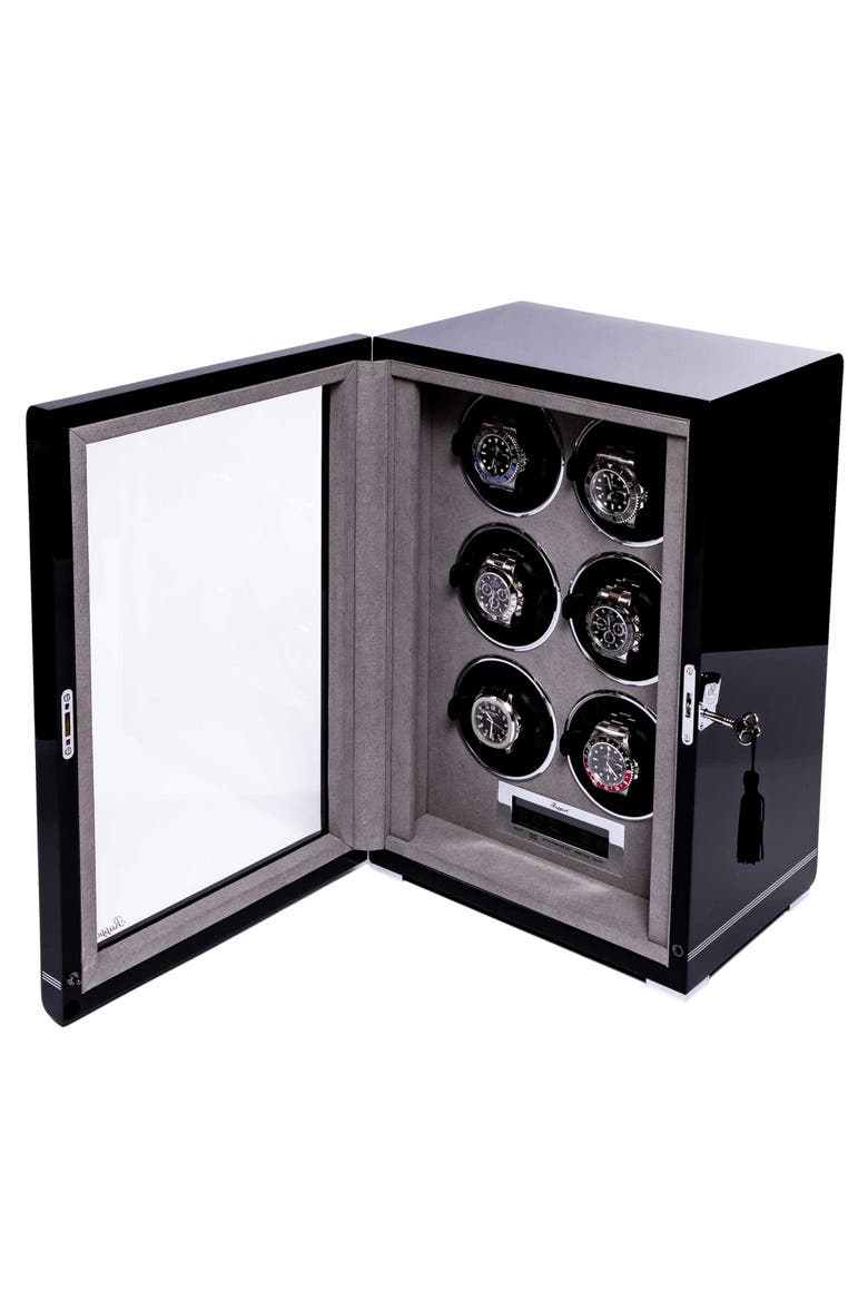 FORMULA SIX WATCH WINDER, Alternate, color, Black