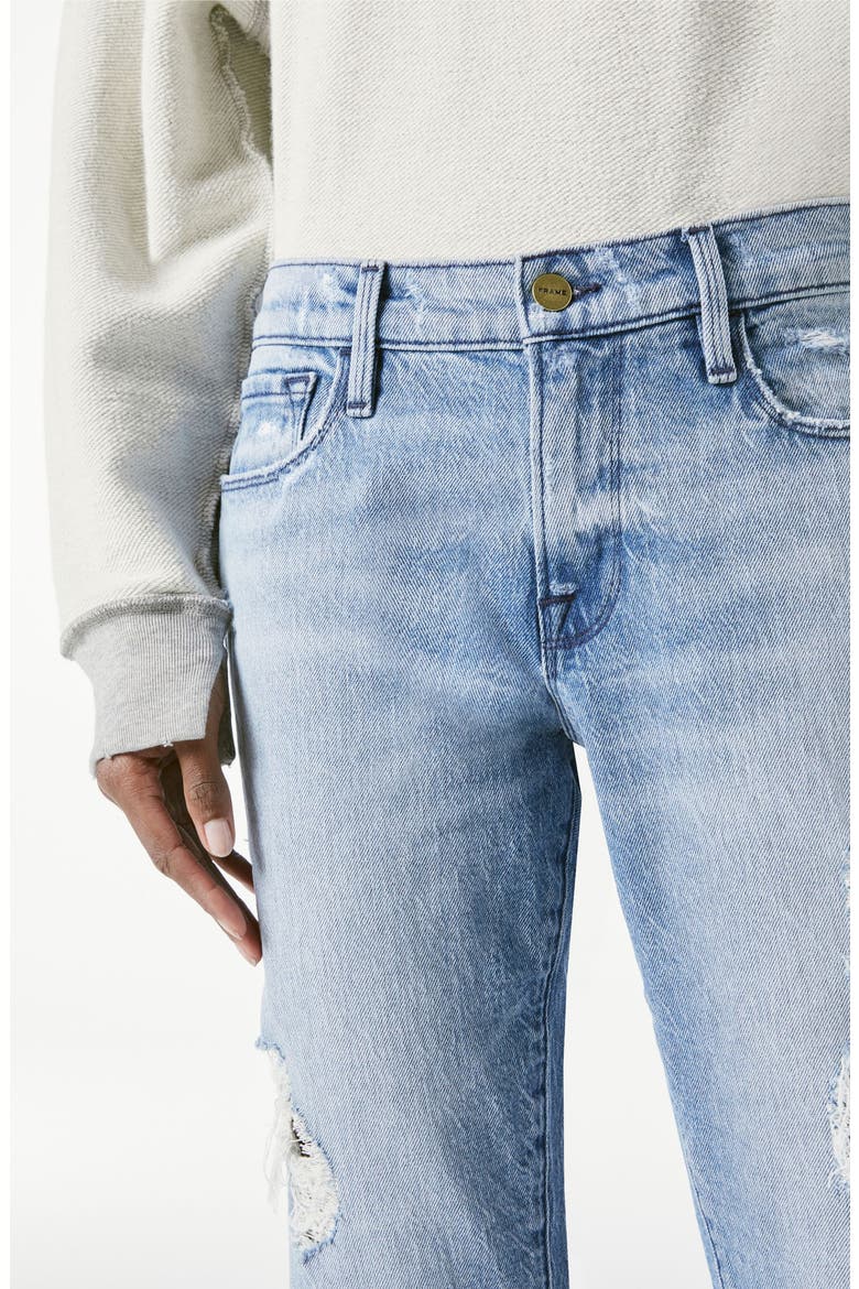 Le Garçon Ripped Straight Leg Jeans, Alternate, color, BELDON RIPS