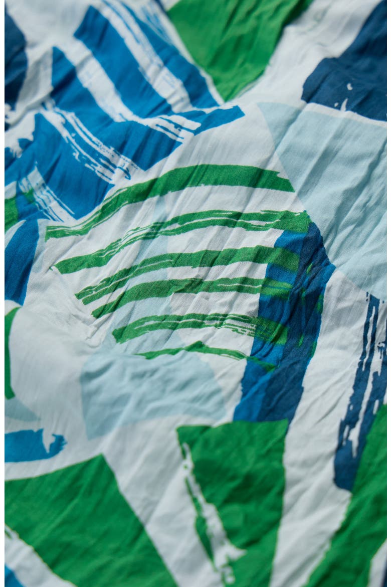 Larissa Abstract Print Organic Cotton Button-Up Shirt, Alternate, color, SPINNAKER SAILS HEDGEROW