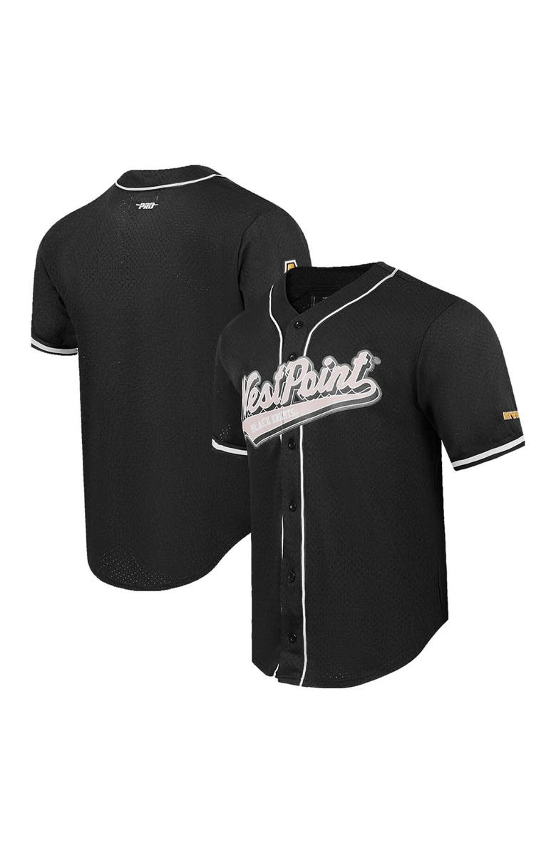 PRO STANDARD Men's Pro Standard Black Army Black Knights Mesh Full-Button Replica Baseball Jersey, Main, color, Black