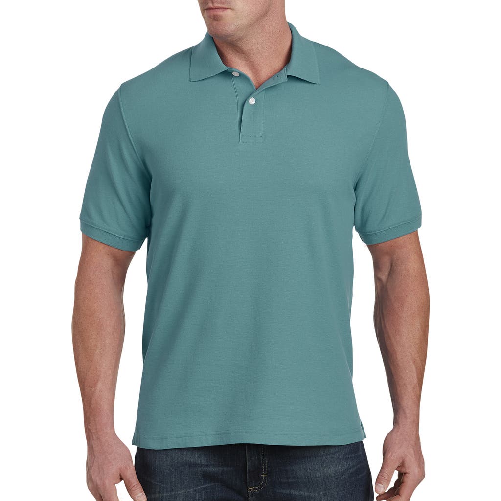 Xdmy Harbor Bay By Dxl Harbor Bay By Dxl Big & Tall Piqué Polo Shirt In Blue Spruce