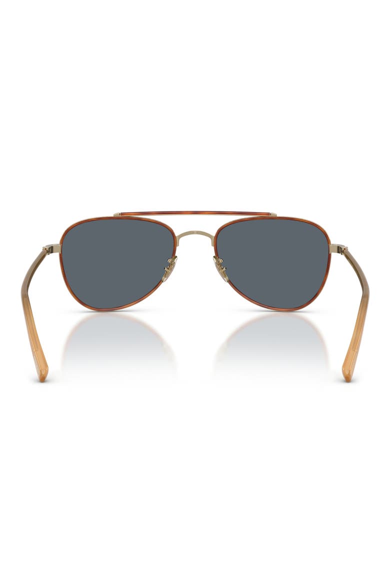 52mm Sacoye Pilot Sunglasses, Alternate, color, GOLD/ AMBER / BLUE