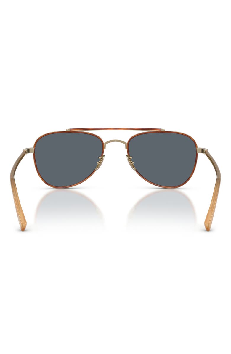 Oliver Peoples 52mm Sacoye Pilot Sunglasses, Alternate, color, Gold/ Amber / Blue