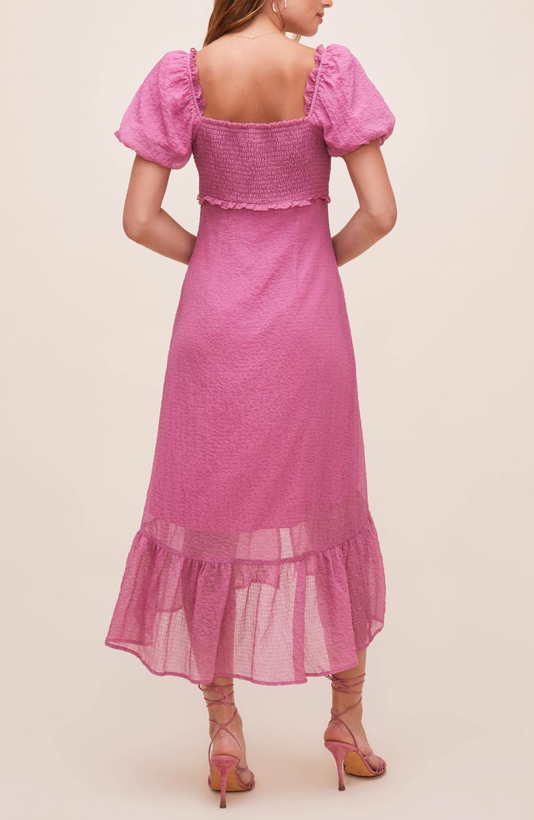 ASTR the Label Puff Sleeve Midi Dress, Alternate, color,