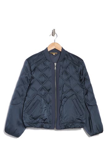 Shop Democracy Quilted Bomber Jacket In Orion Blue