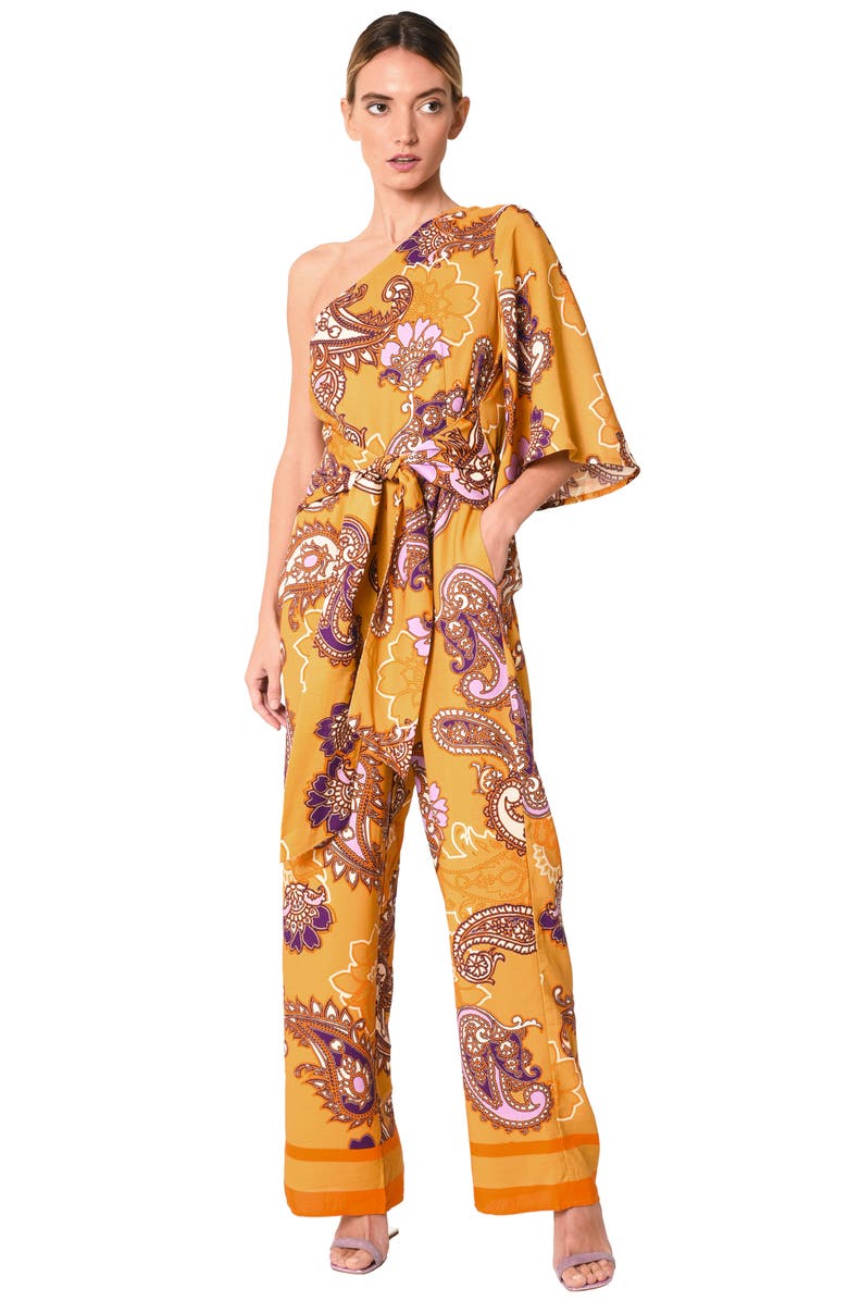 CIEBON Amani One Shoulder Jumpsuit, Alternate, color, 