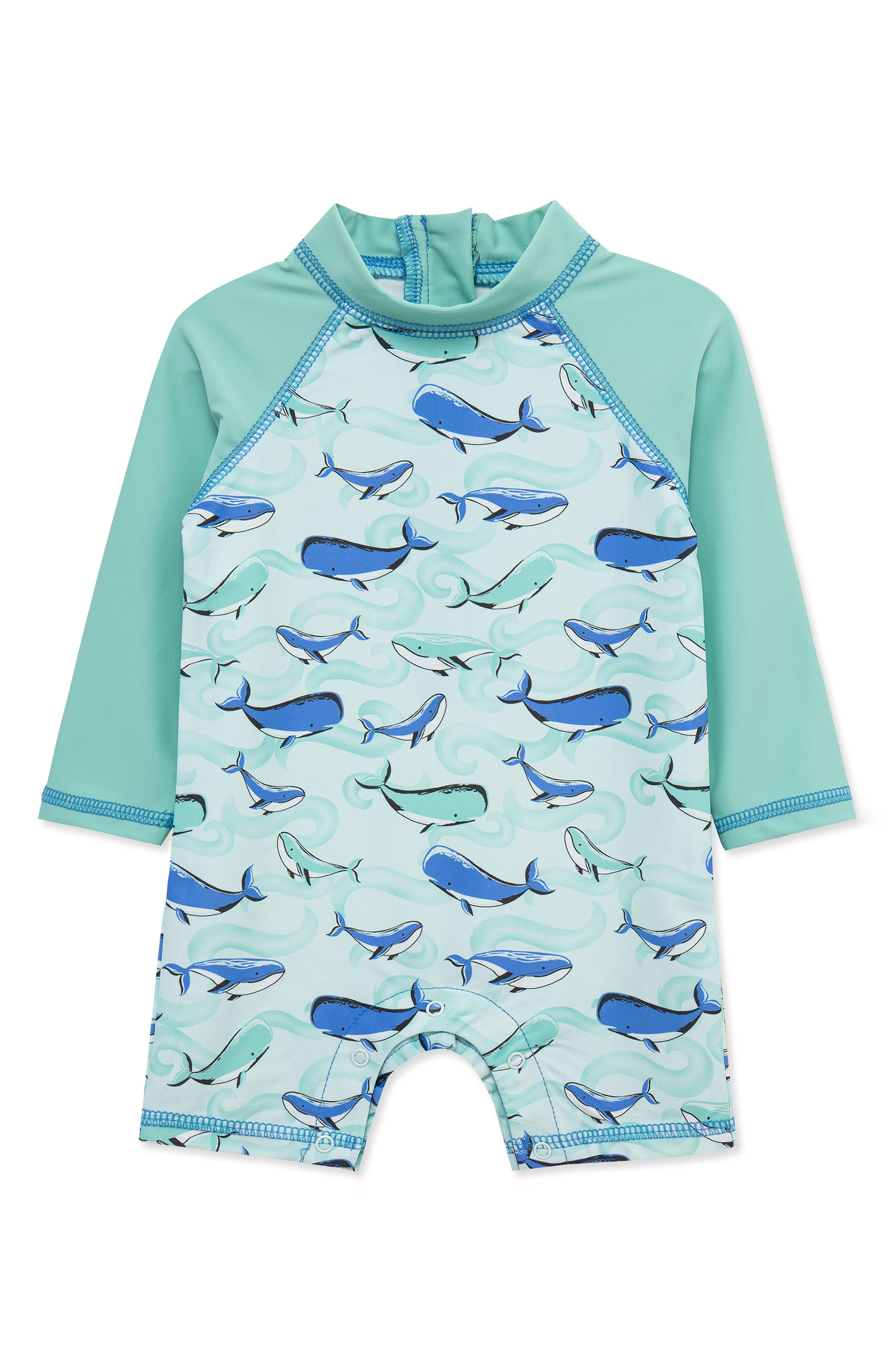 Little Me Whale One-Piece UPF 50+ Rashguard