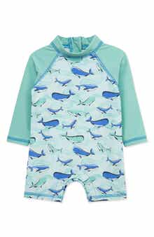 Little Me Whale One-Piece UPF 50+ Rashguard
