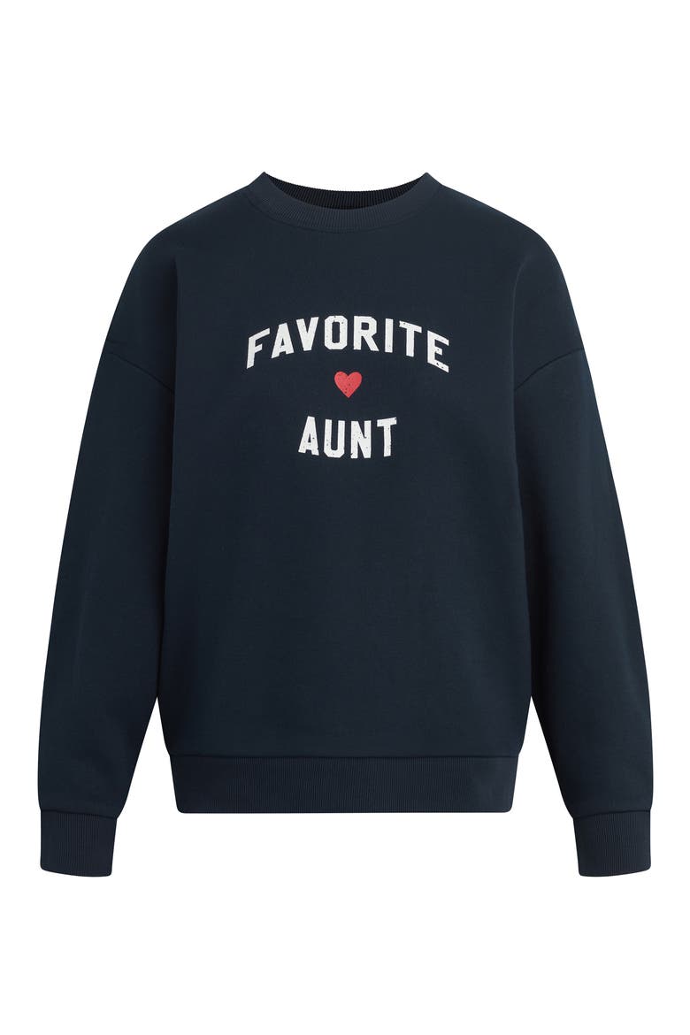 The Favorite Aunt Graphic Sweatshirt, Alternate, color, NAVY
