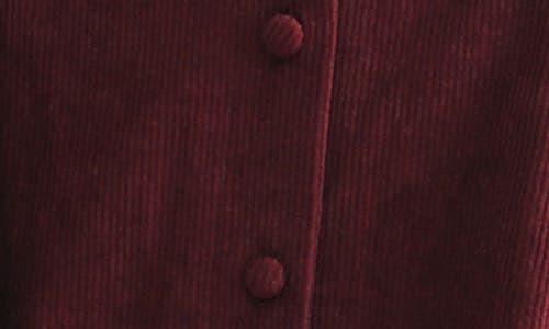 Lush Corduroy Button Flare Minidress In Brown