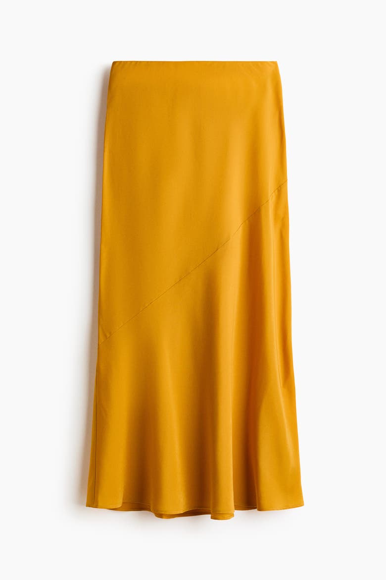 Satin Slip Skirt, Alternate, color, Orange