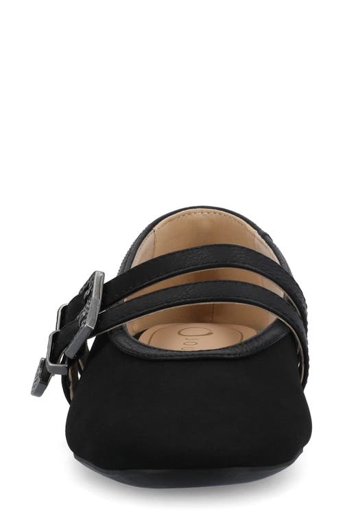 Journee Collection Florene Double Buckle Mary Jane Flat In Black