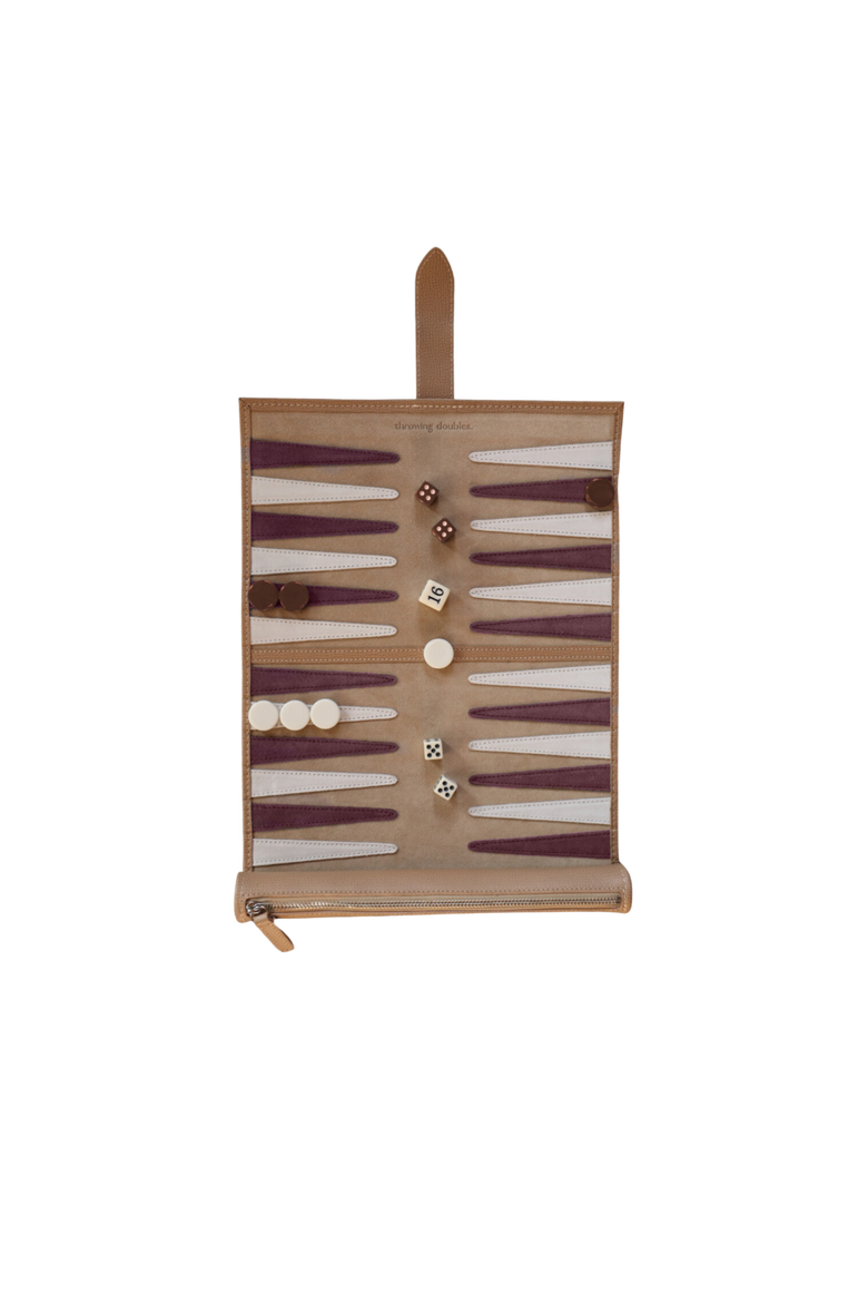 Travel Backgammon Board - Bordeaux, Main, color, Bordeaux