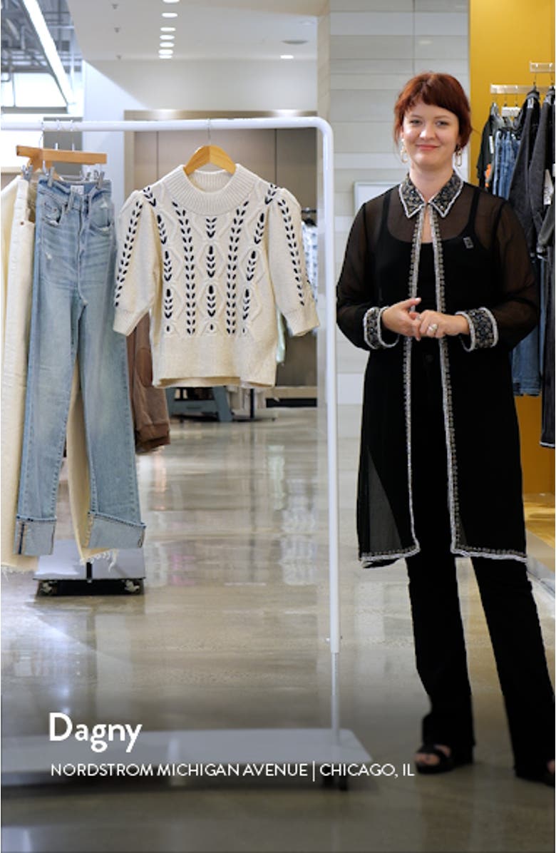 Addy Textured Elbow Sleeve Sweater, sales video thumbnail