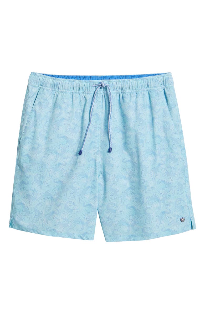Peter Millar Caiman Islands Swim Trunks, Alternate, color, Icy Mint