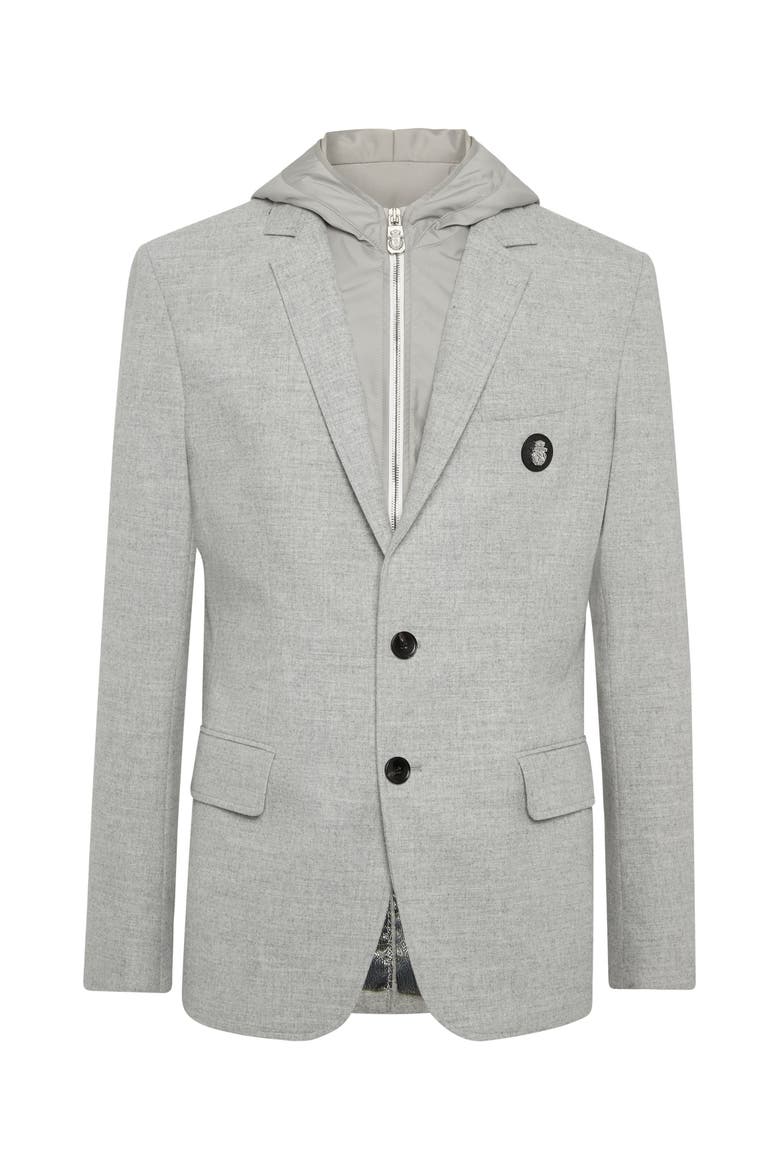 Travel Hood Blazer Men, Main, color, grey