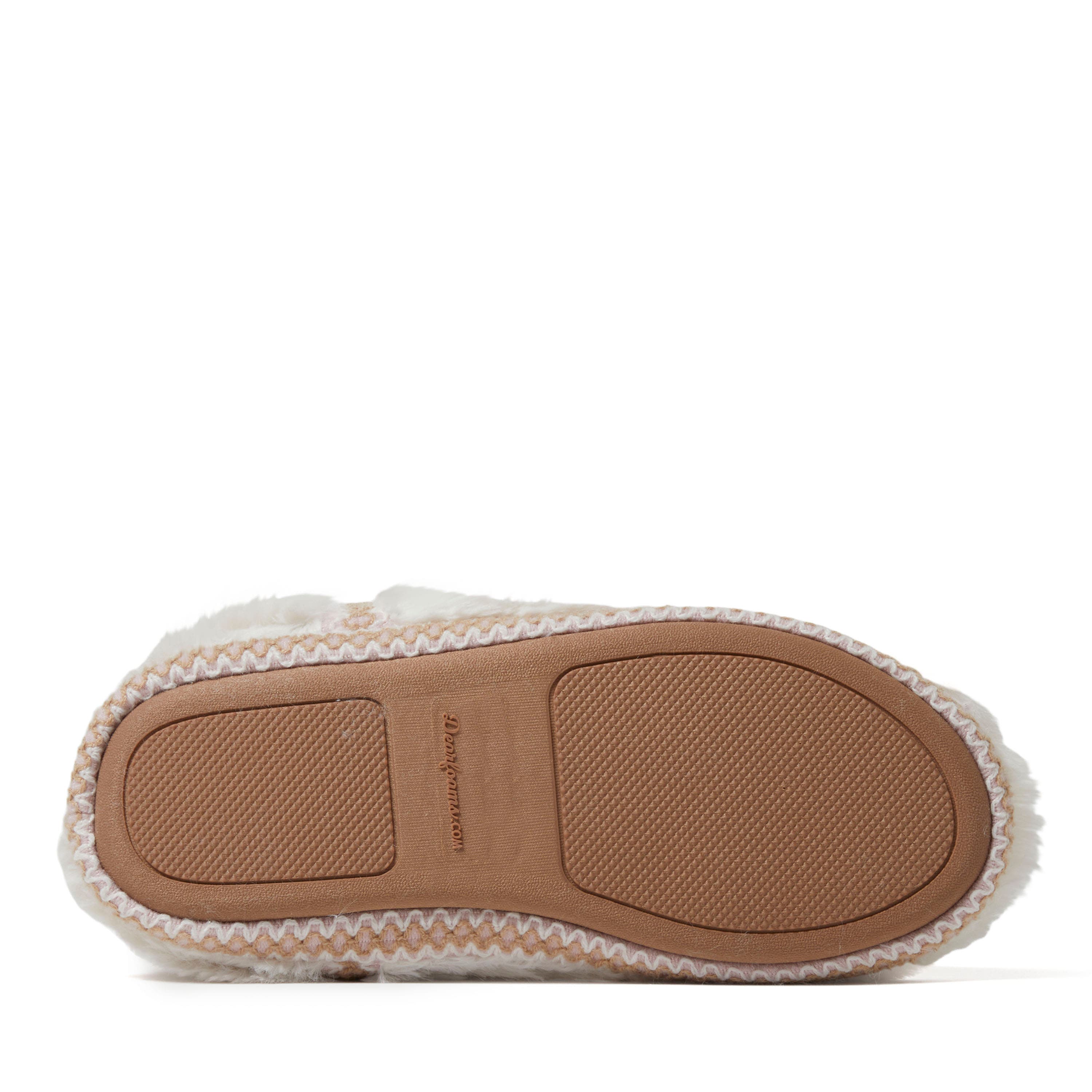 Beth Faux Fur Fold Down Fuzzy Bootie Slipper, Alternate, color, Muslin