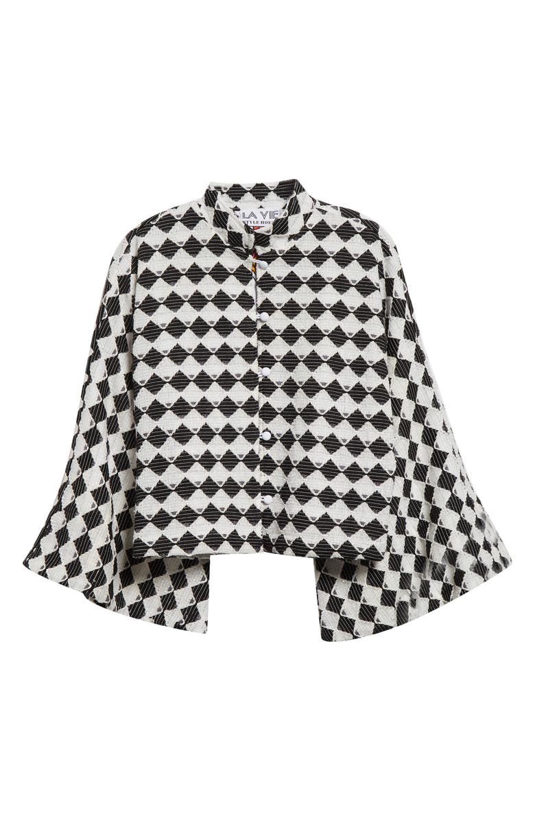 La Vie Style House Check Crop Jacket, Alternate, color,