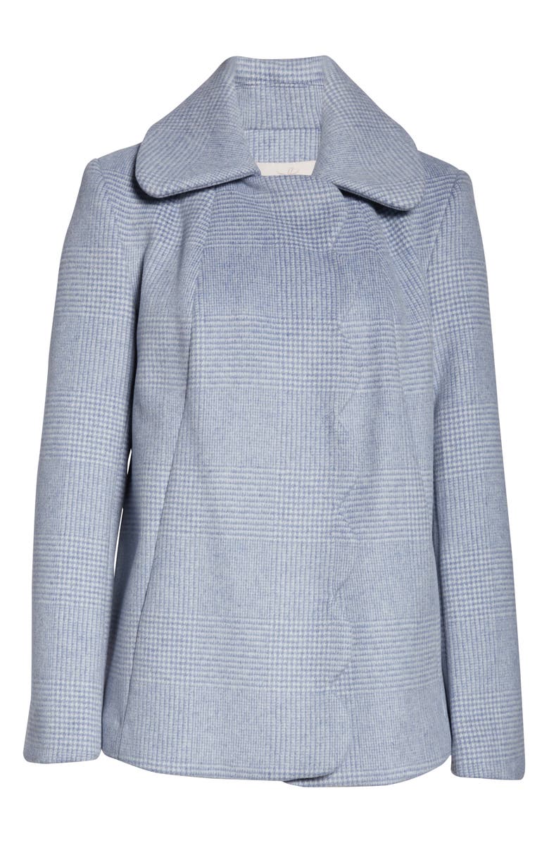 Gal Meets Glam Collection Aubrey Scalloped Houndstooth Check Coat, Alternate, color, 