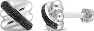 Julianna B. 1/2 CTW Black Diamond Square Crossover Cufflinks