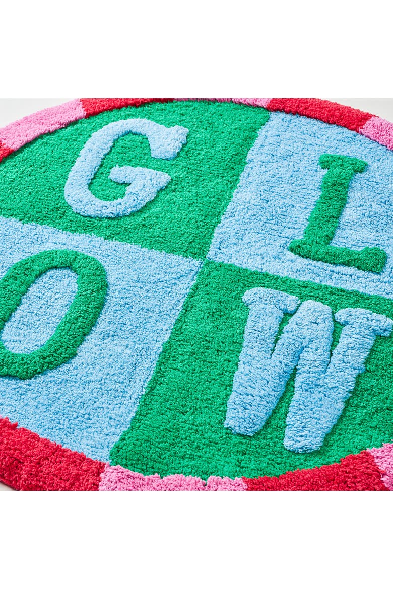Punjab Glow 100% Cotton Bath Mat 27.5" Spa-Inspired, Alternate, color, Blue-Green