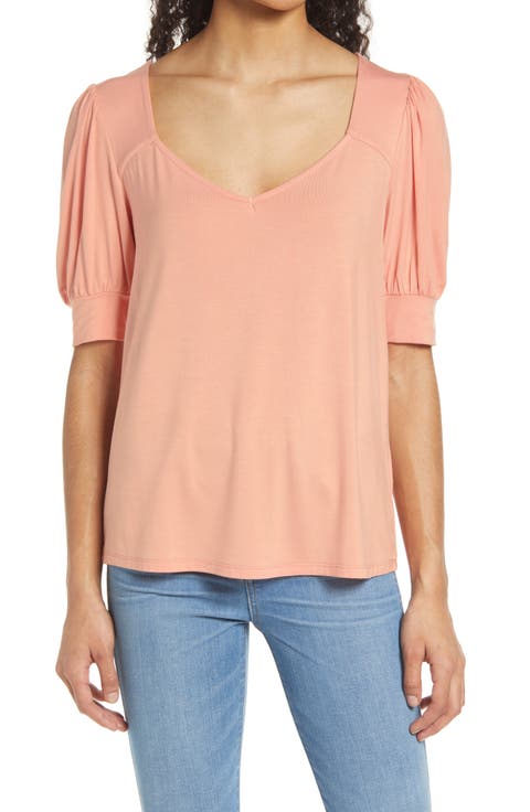 Sweetheart Neck Knit Top