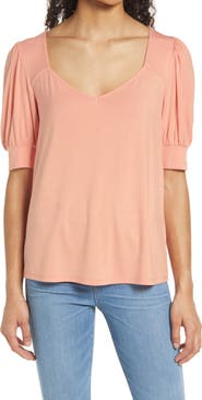 GIBSONLOOK Sweetheart Neck Knit Top