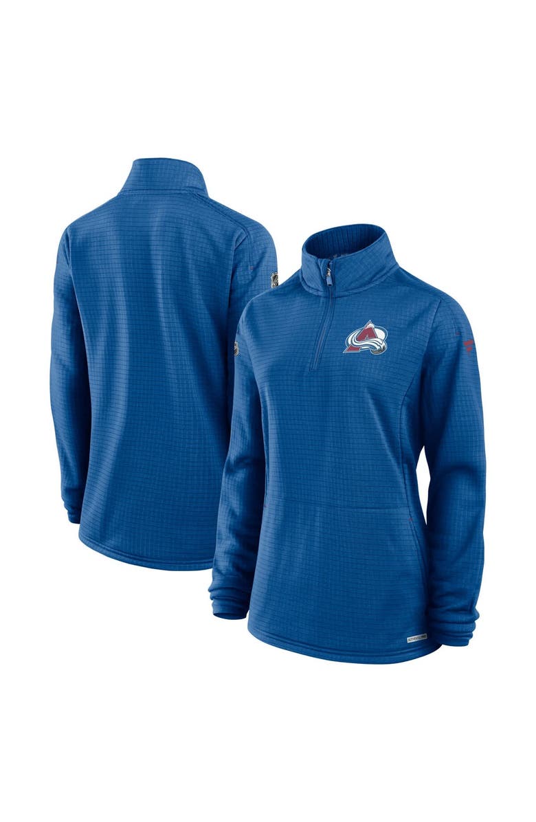 FANATICS Women's Fanatics  Blue Colorado Avalanche Authentic Pro Rink Lightweight Quarter-Zip Pullover Top, Main, color, 