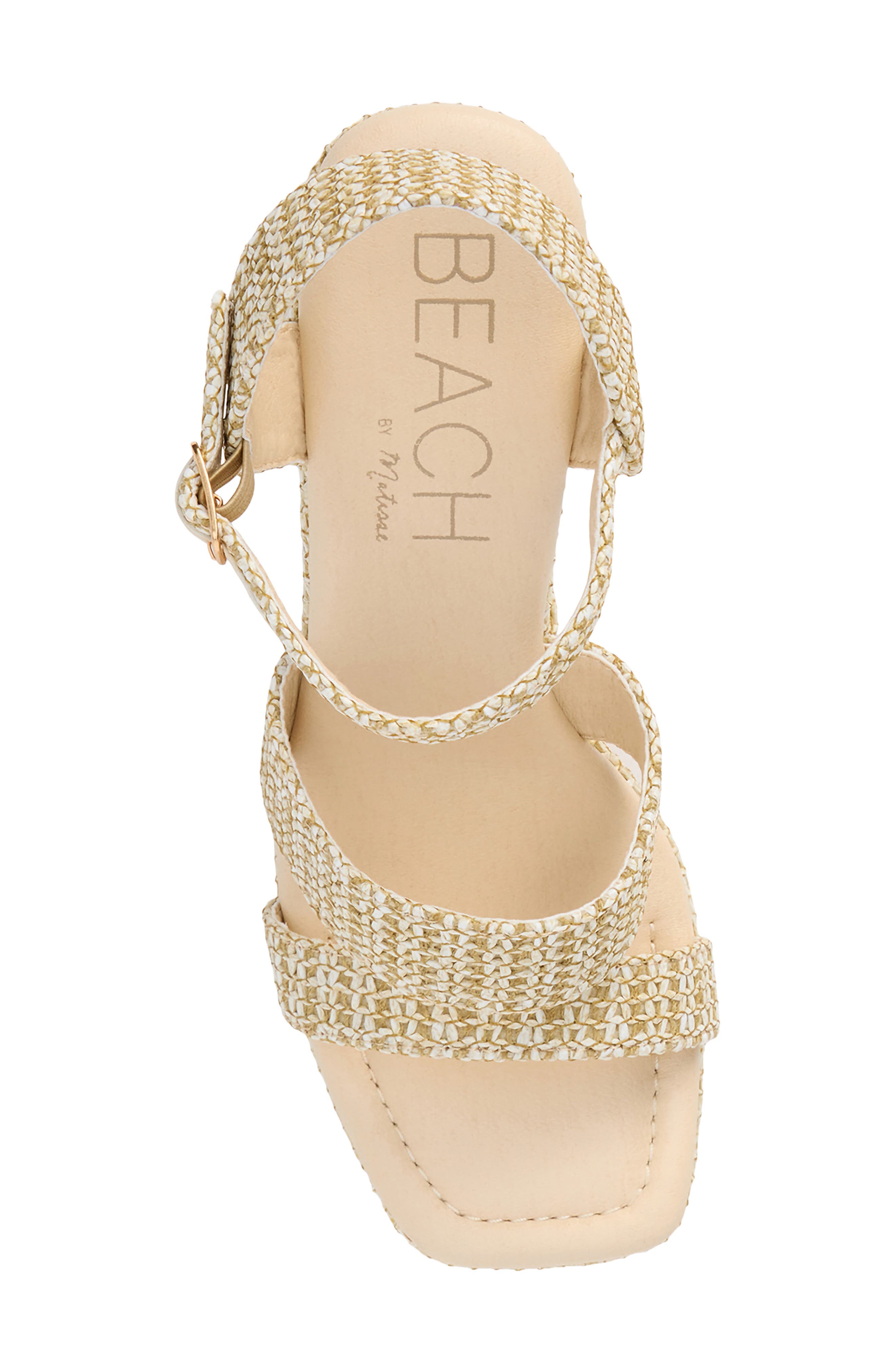Alessia Ankle Strap Platform Sandal, Alternate, color, BEIGE RAFFIA