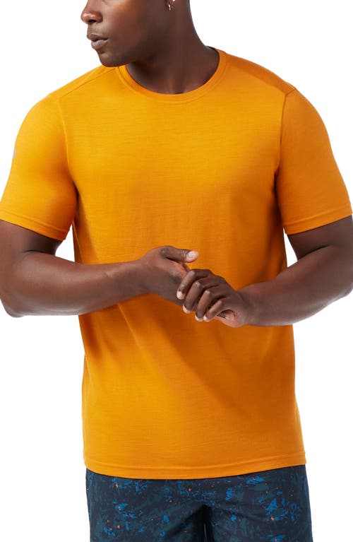 Smartwool Merino Wool Blend Short Sleeve T-shirt In Marmalade