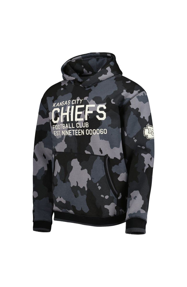 THE WILD COLLECTIVE Men's The Wild Collective Black Kansas City Chiefs Camo Pullover Hoodie, Alternate, color, Black
