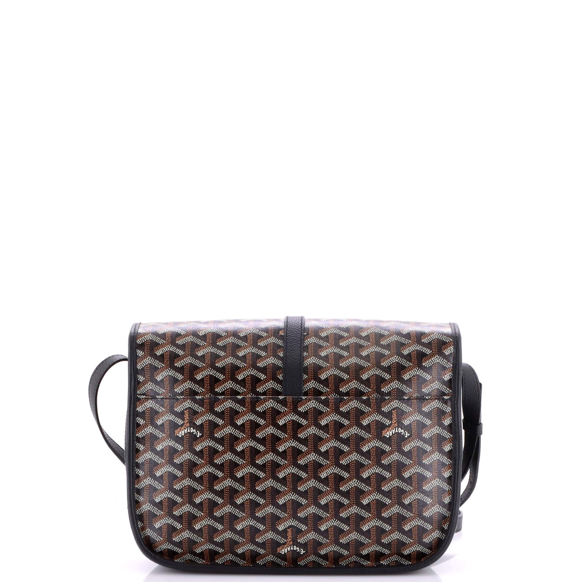 Pre-Owned Goyard Belvedere II Messenger Bag Coated Canvas MM, Alternate, color, Black