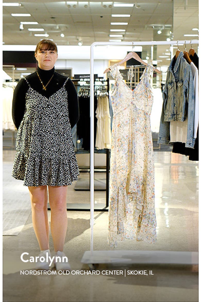 Floral Ruffle Chiffon High-Low Dress video