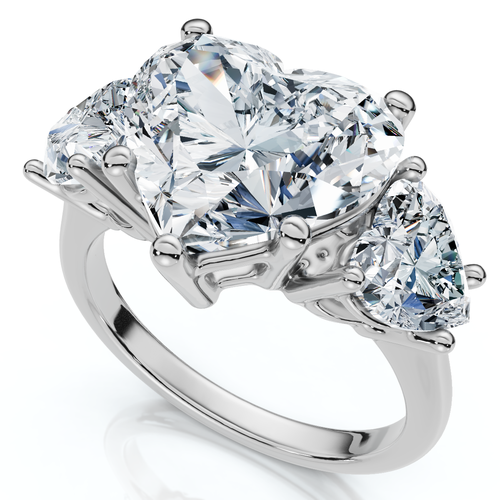 Bliss Diamond Certified 5ct Heart Shape Diamond Engagement Ring 14k Gold Or Platinum Lab Grown In 14k White Gold