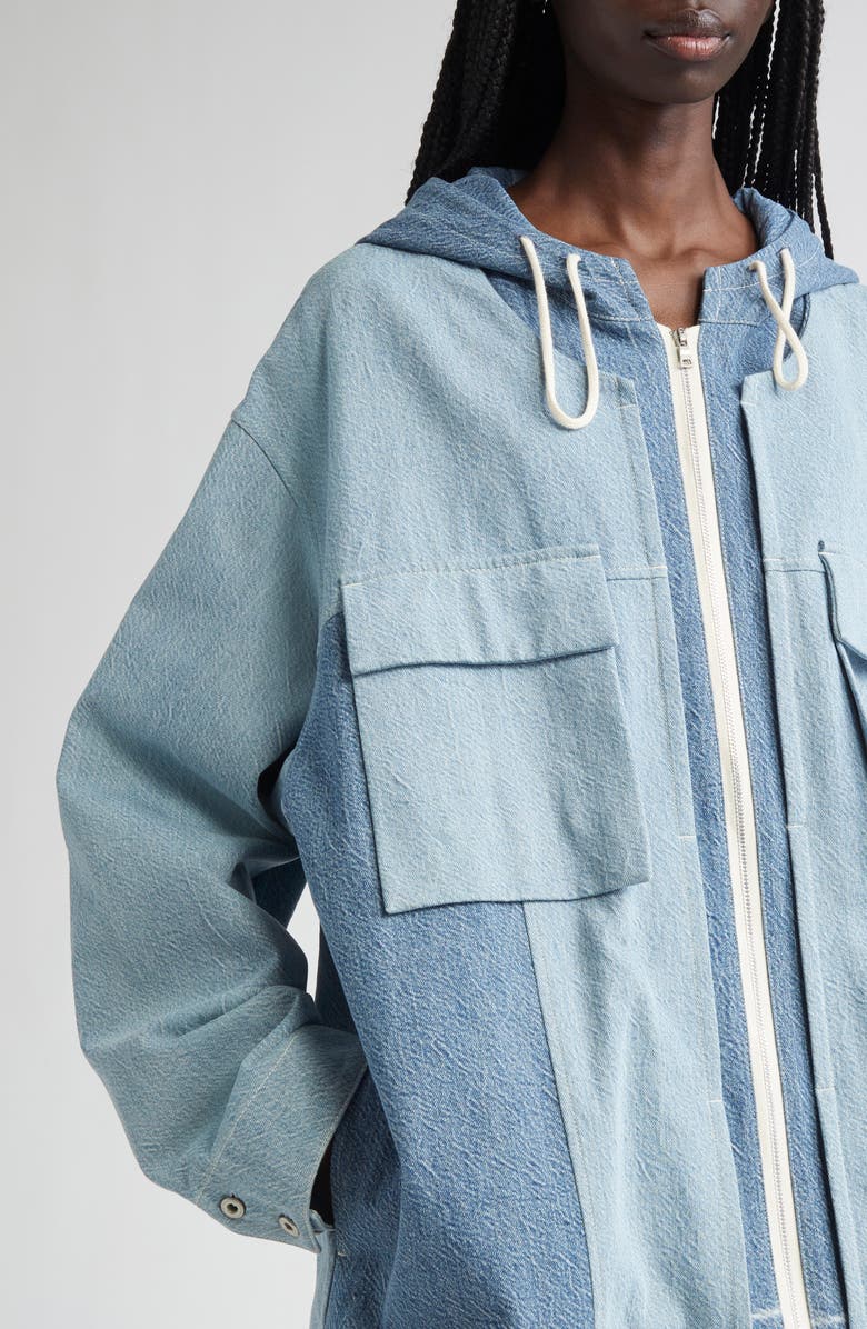 KURO Remake Denim Hooded Top, Alternate, color, Indigo