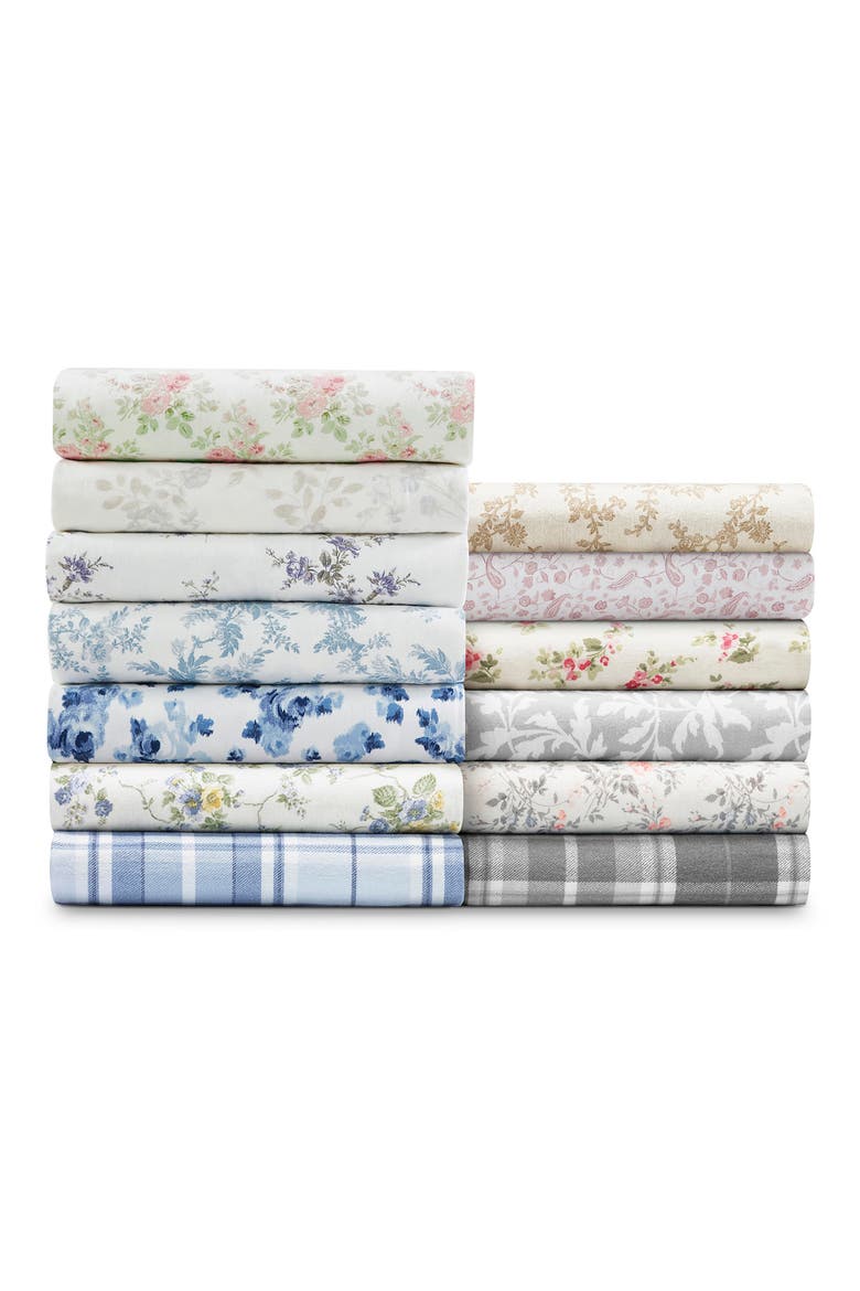 Rosalie Cotton Flannel Sheet Set, Alternate, color, LT-PASTEL GREY
