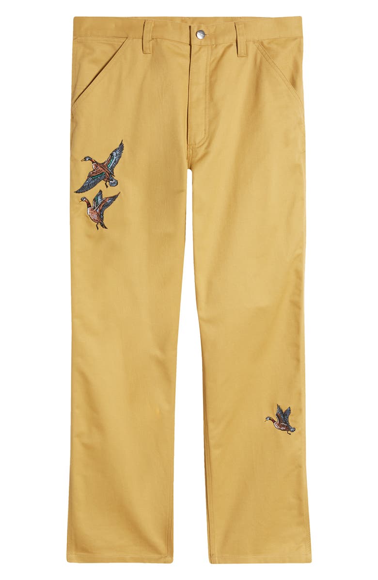 Carhartt Work In Progress Ducks Embroidered Relaxed Straight Leg Pants, Alternate, color, 