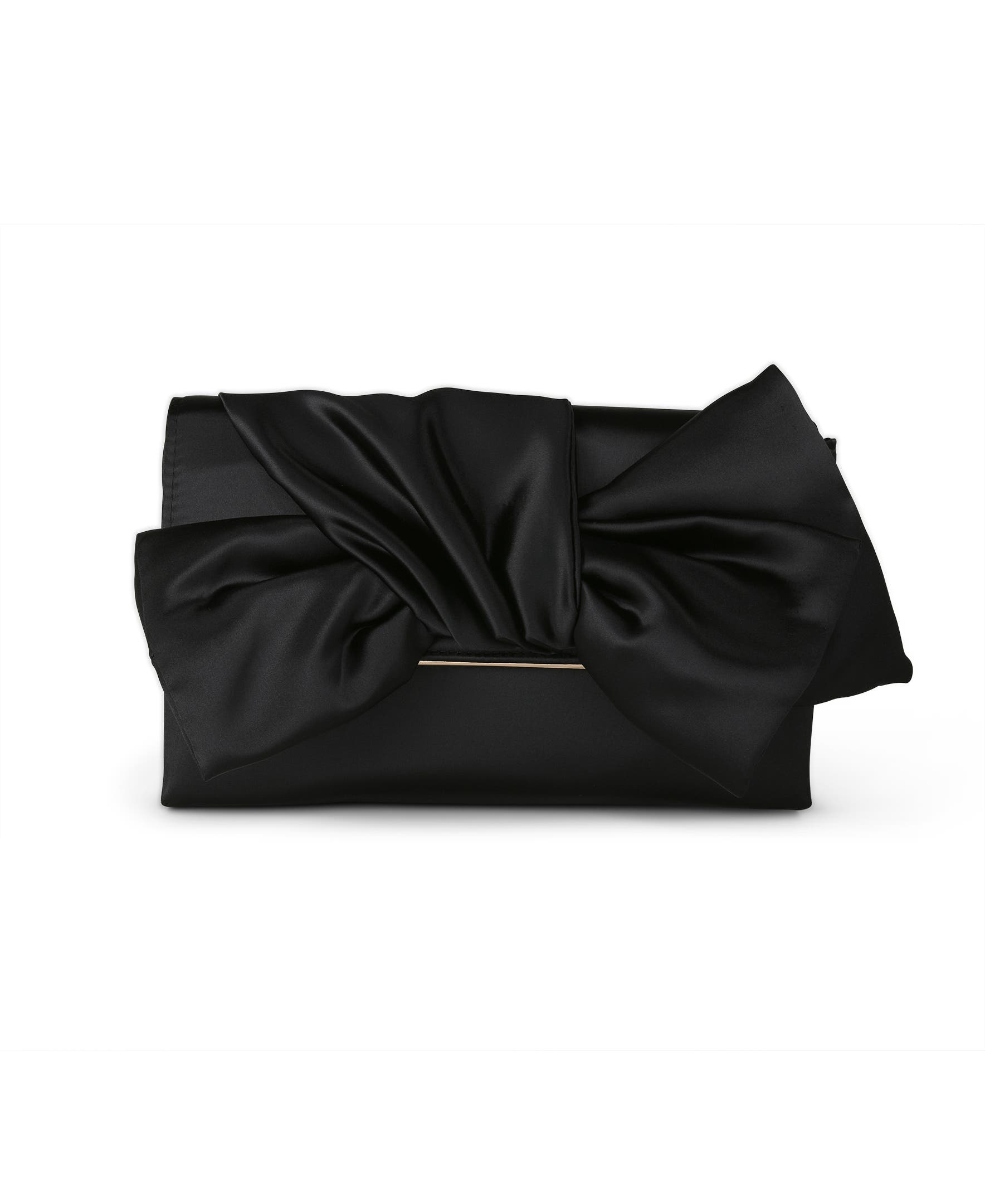 Delilah Sash Tied Envelope Clutch, Main, color, Black