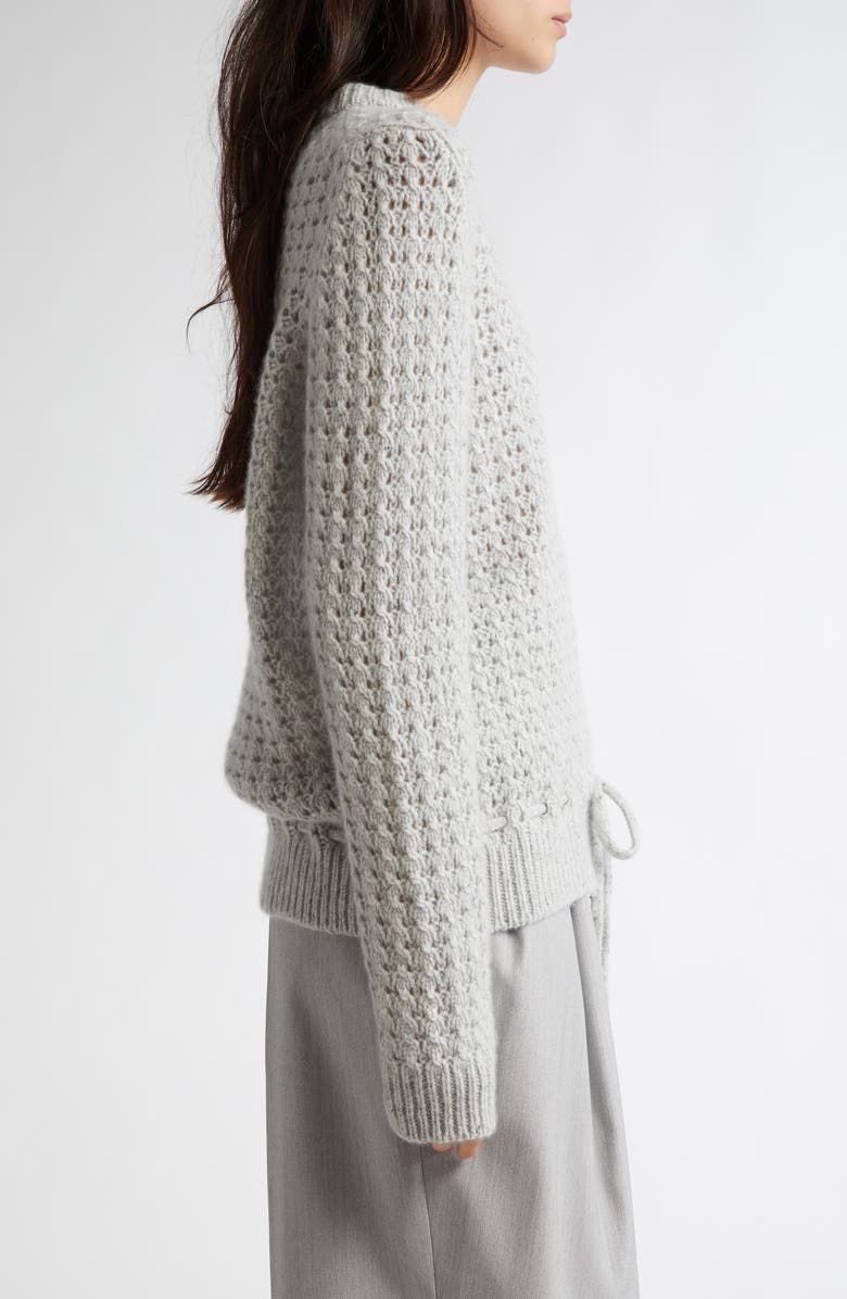 Johnstons of Elgin Open Knit Donegal Cashmere Sweater, Alternate, color, 