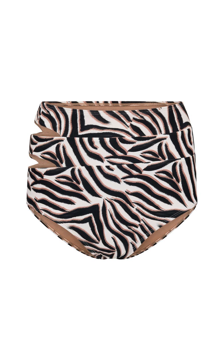 Adore Me Demi Swimwear High Waist Bikini Bottom, Alternate, color, Animal Beige